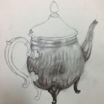 Unfinished pot sketch